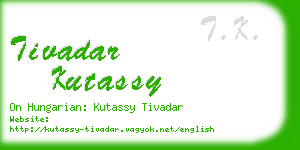 tivadar kutassy business card